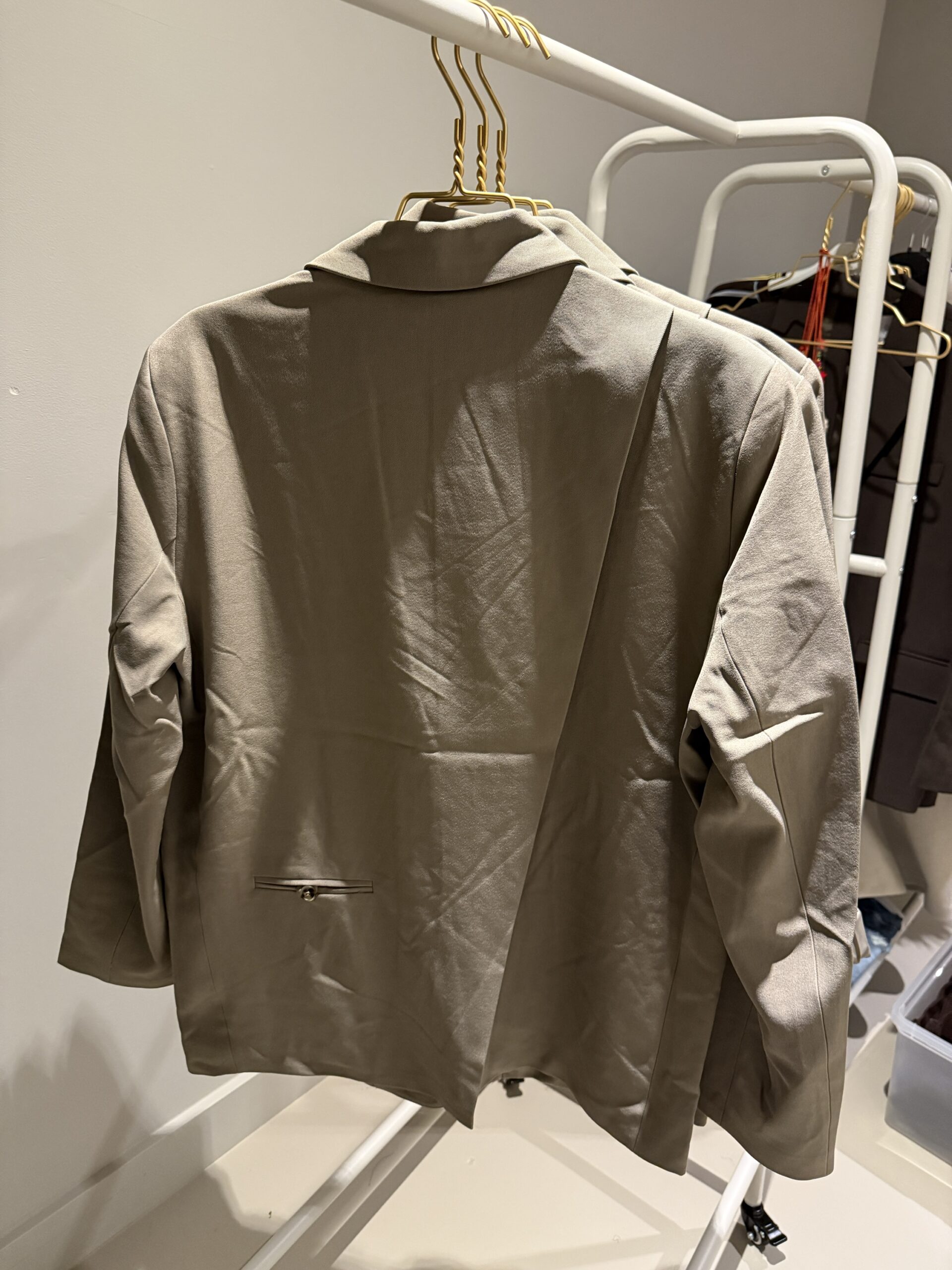 Oversized blazer Cheyenne met rugsplit zandkleur - Afbeelding 6