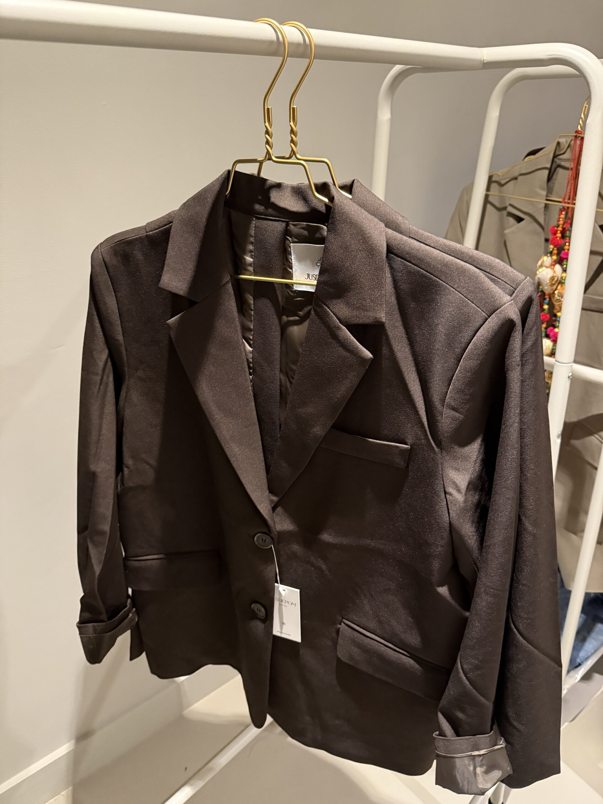 Oversized blazer Cheyenne met rugsplit bruin - Afbeelding 5