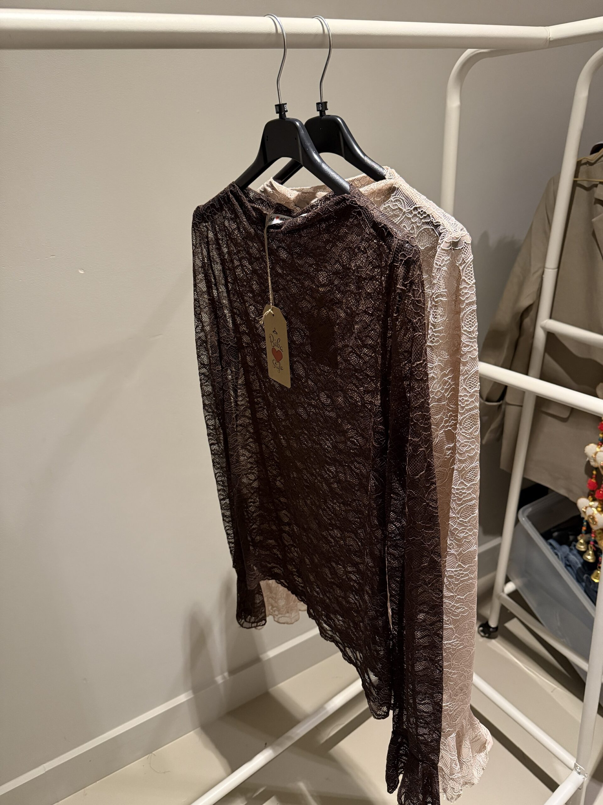 Kanten Top Talisa Trompetmouw oud roze - Afbeelding 5