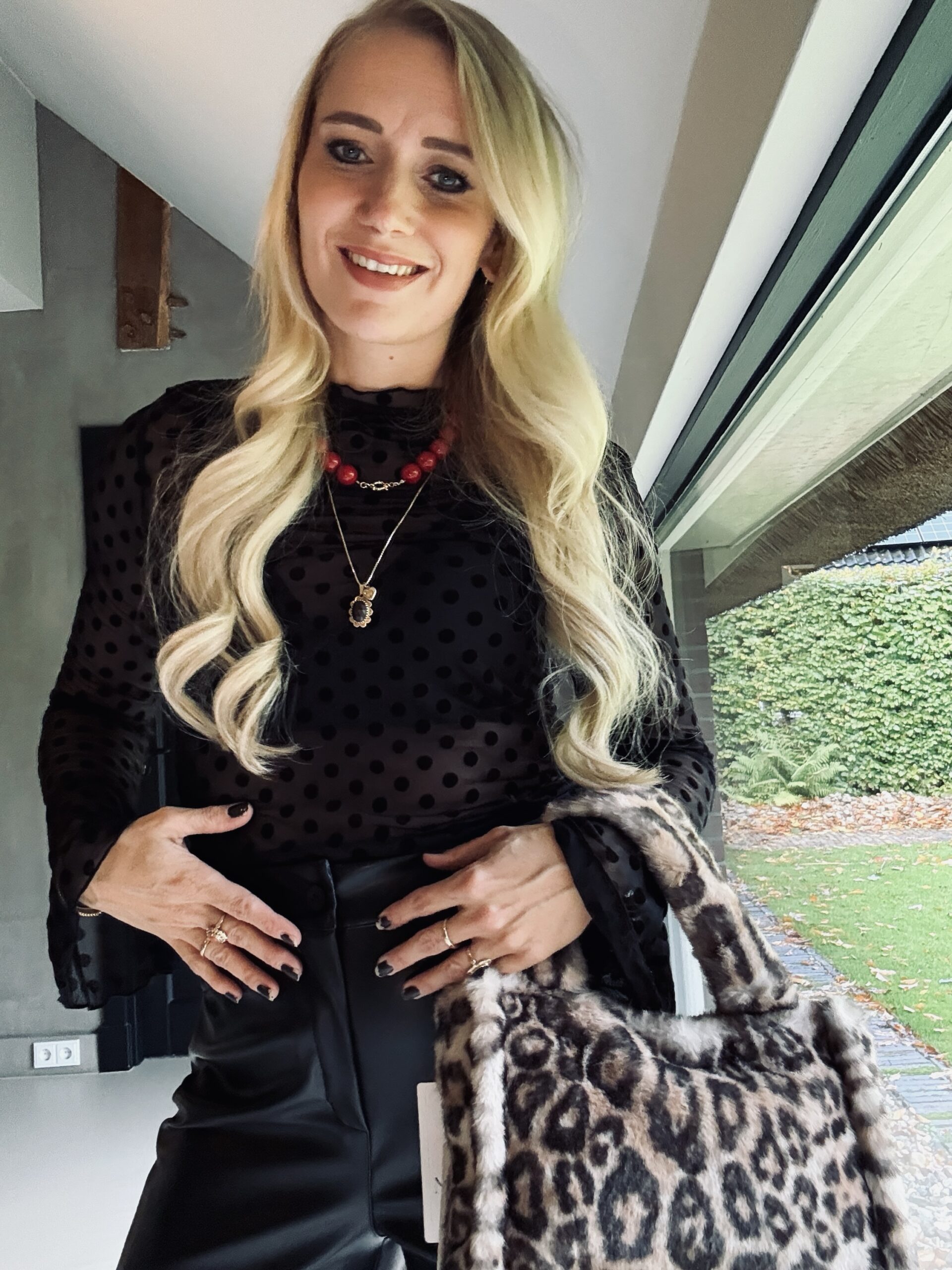 Meshtop polkadot Milou Zwart - Afbeelding 3
