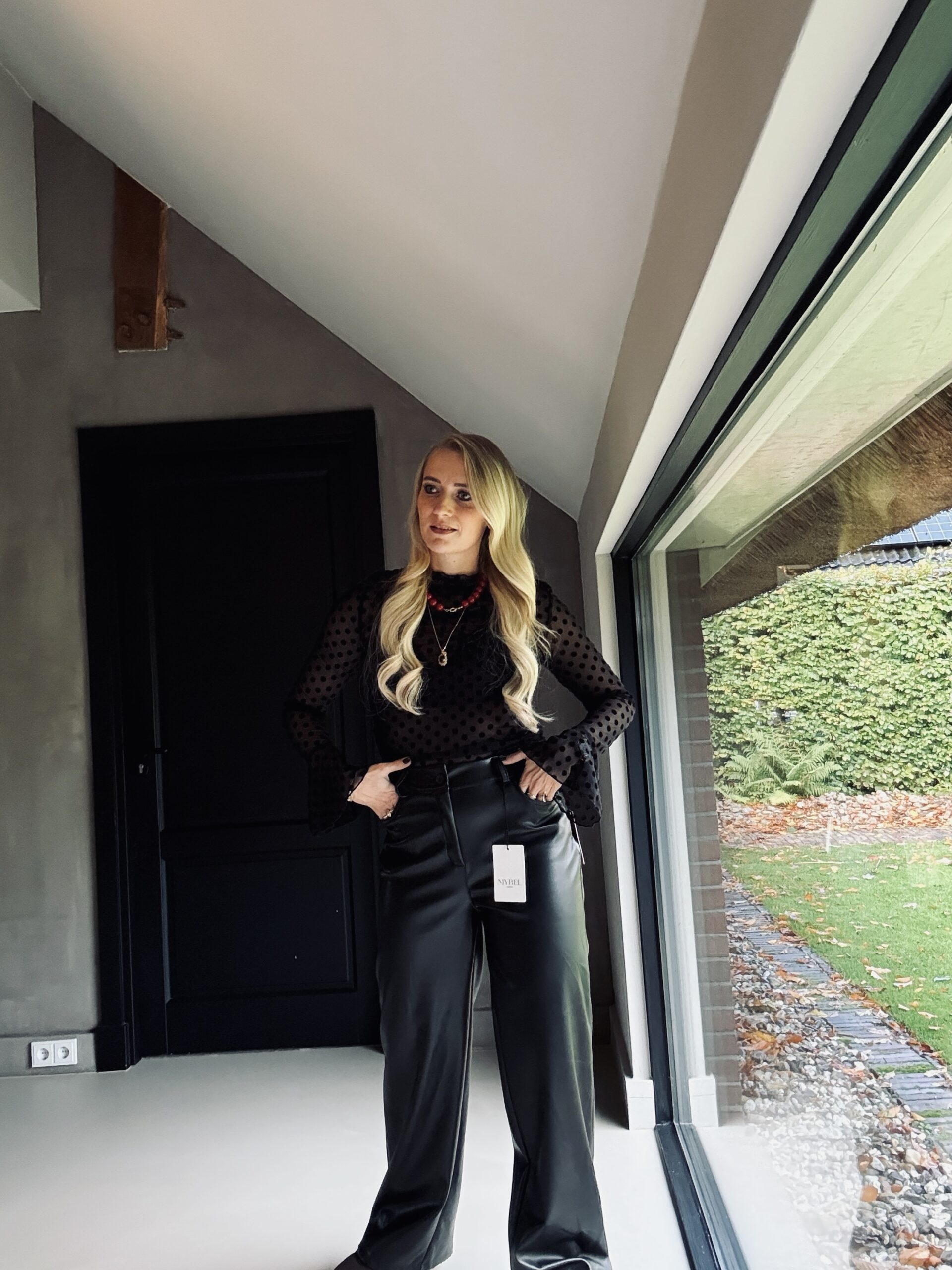 Faux Leather Broek Fay Stoer & Comfortabel - Afbeelding 2
