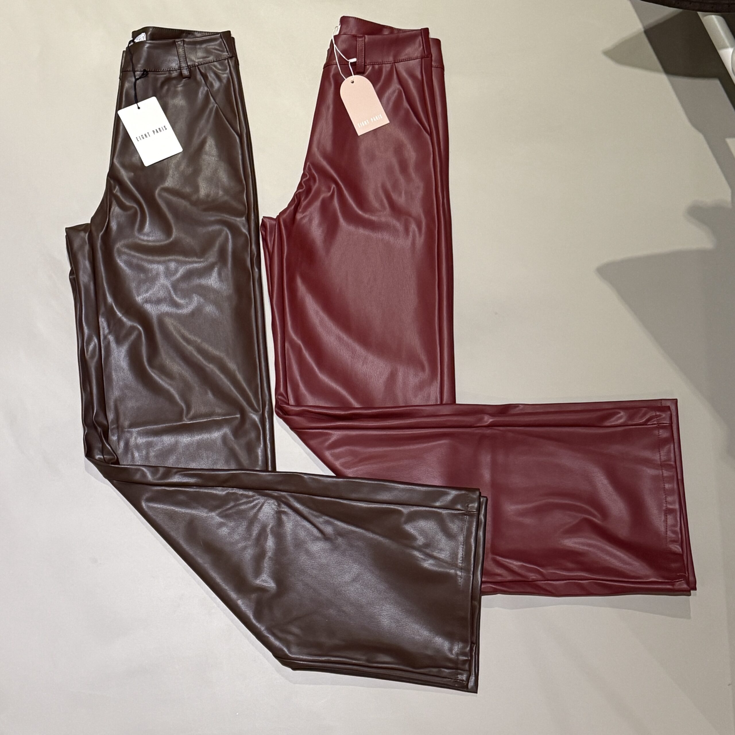 Faux Leather Broek Tess Bordeaux - Afbeelding 4