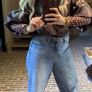 Faux Leather Blouse Bordeaux 🤎